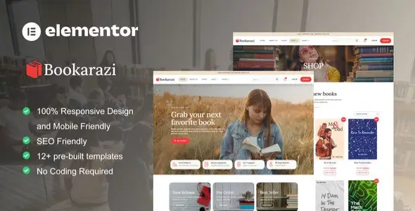 Bookarazi – Author & Publisher Elementor Template Kit